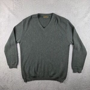Peru Unlimited Sweater Mens 2XL Green Baby Alpaca Wool Pullover Made Peru